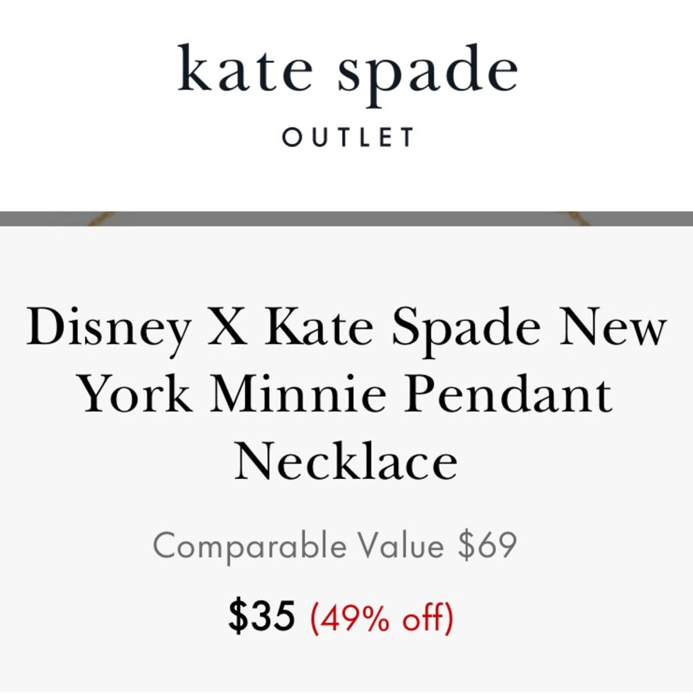 Disney x Kate Spade New York Minnie Pendant Necklace gold - Picture 6 of 9